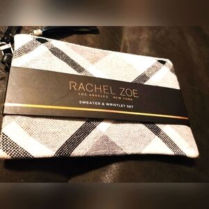 Rachel Zoe Plaid Tasseled Zipper Wristlet. NWT